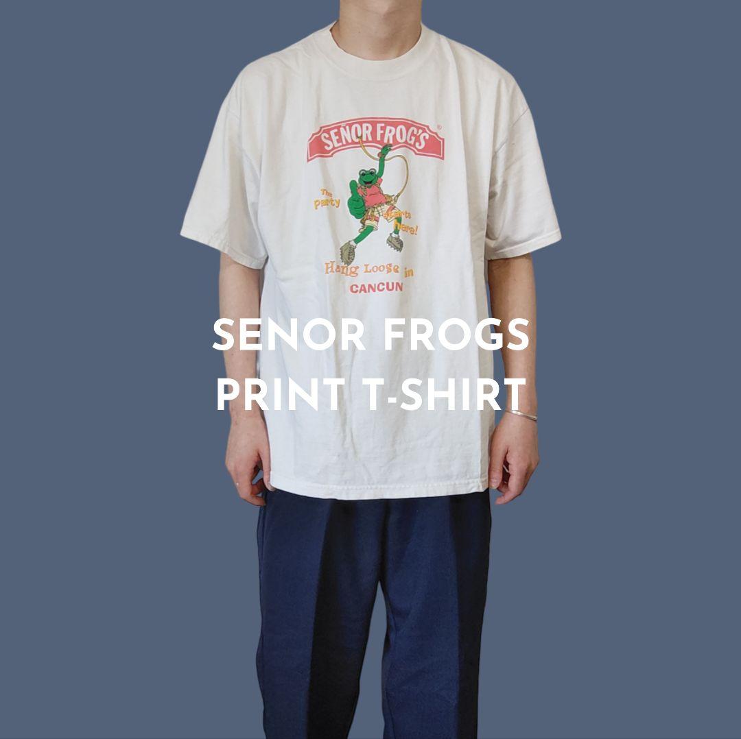 USED XL Print T-shirt -SENOR FLOGS-
