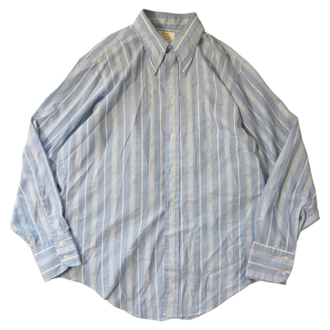 VINTAGE 70s M~L Stripe shirt -Arrow-