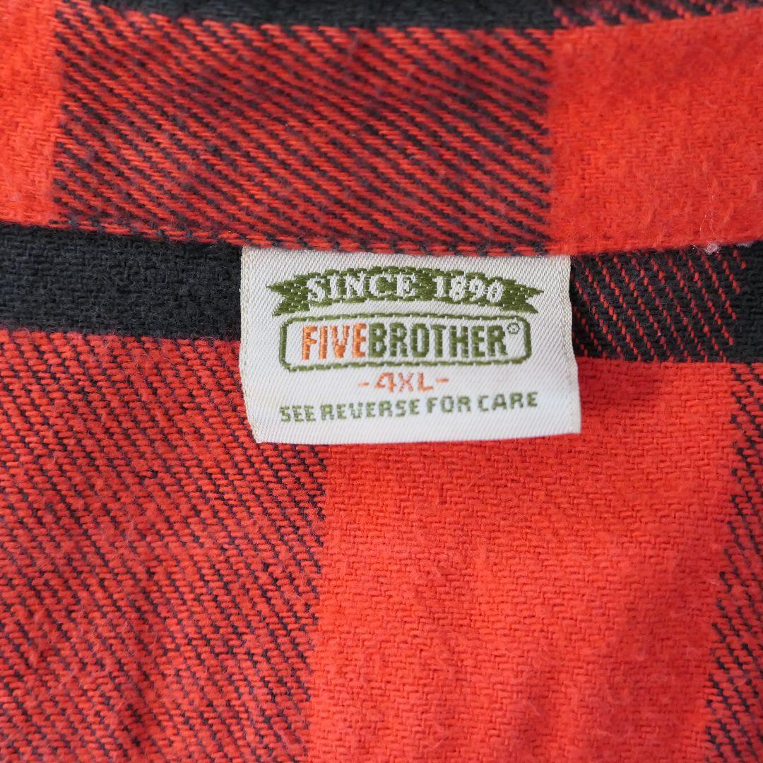 VINTAGE 90s 4XL Brock check shirt -FIVE BROTHER-