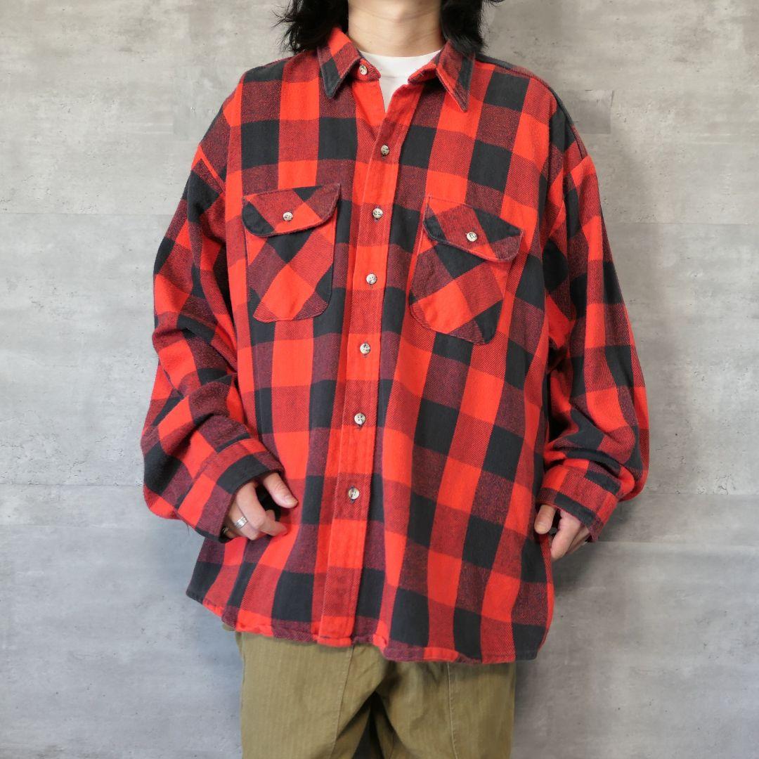 VINTAGE 90s 4XL Brock check shirt -FIVE BROTHER-