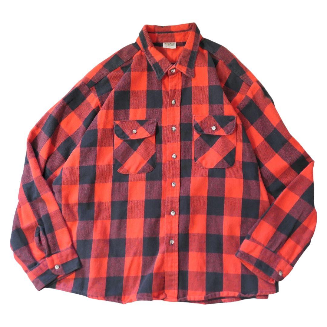VINTAGE 90s 4XL Brock check shirt -FIVE BROTHER-