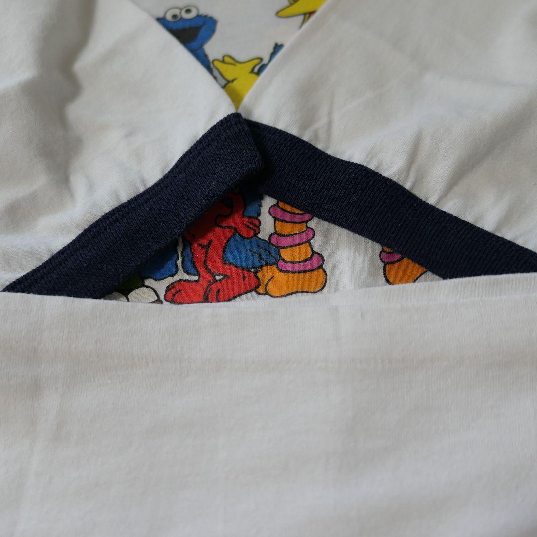 VINTAGE 90s M Ringer T-shirt -SESAME STREET-