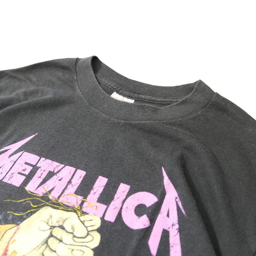 VINTAGE 80s L Rock band T-shirt -METALLICA-