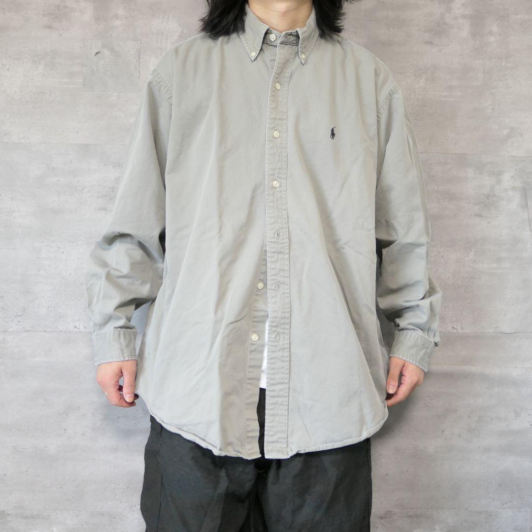 VINTAGE 90s L Button down shirt -Ralph Lauren-
