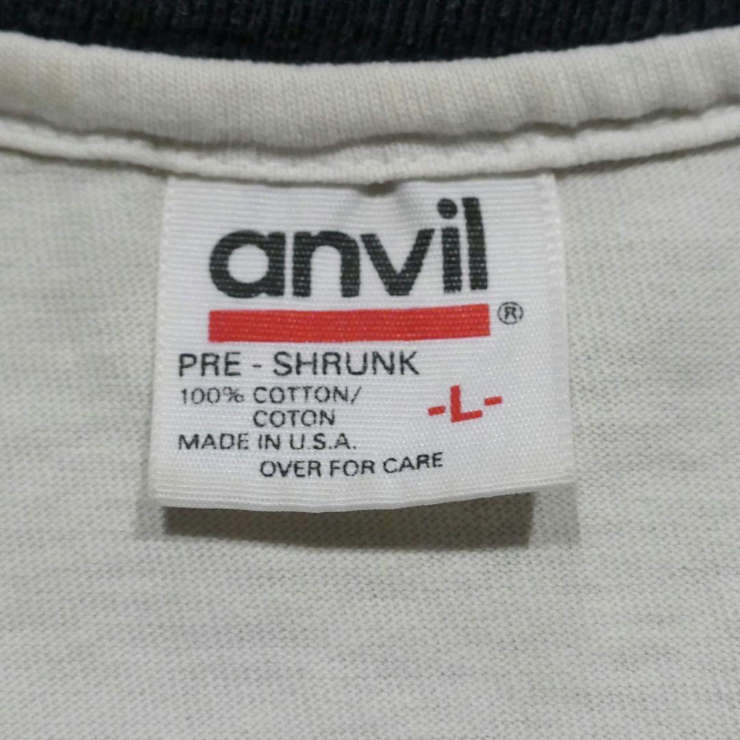 VINTAGE 90s L Ringer Tee -anvil-