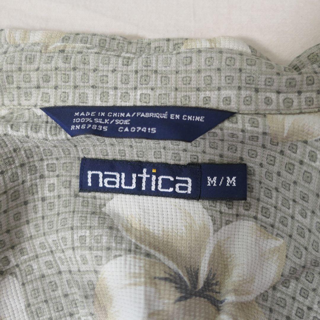 VINTAGE 90s M Silk shirt -NAUTICA-