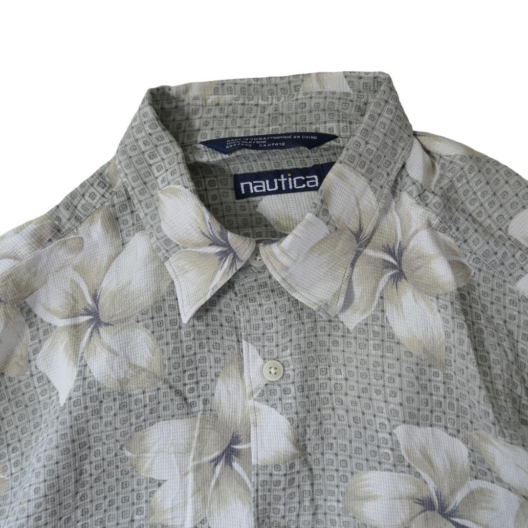 VINTAGE 90s M Silk shirt -NAUTICA-