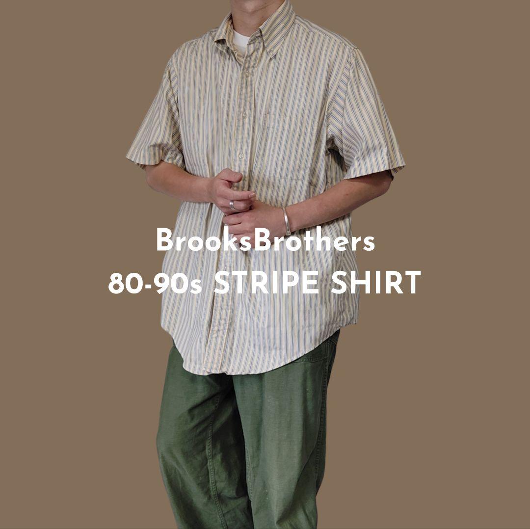 VINTAGE 80-90s L Stripe bd shirt -BrooksBrothers-