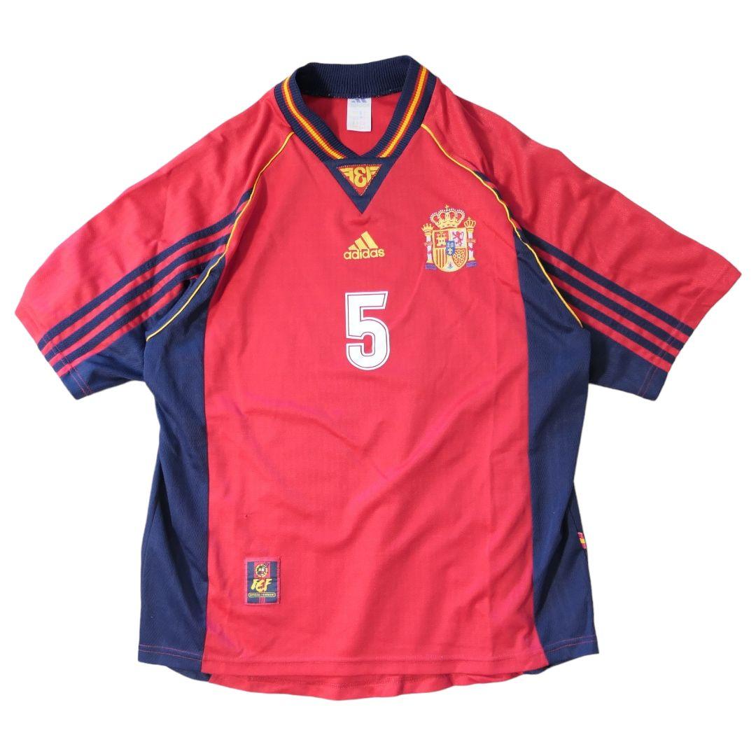 VINTAGE 90s L Soccer game shirt -SPAIN-