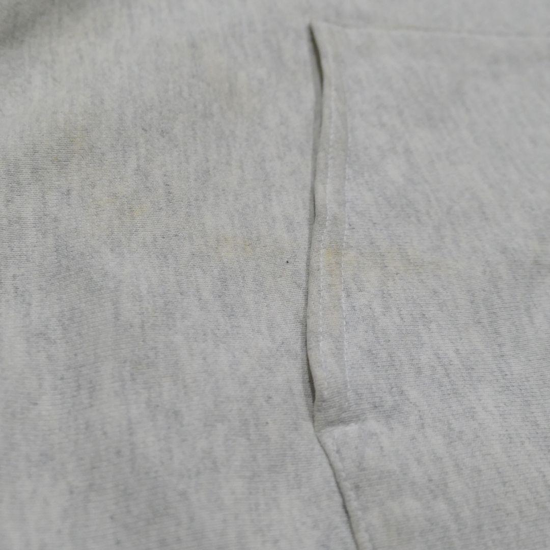 VINTAGE 90s XL Reverse Weave Type Hoodie -GRAY BEAR-
