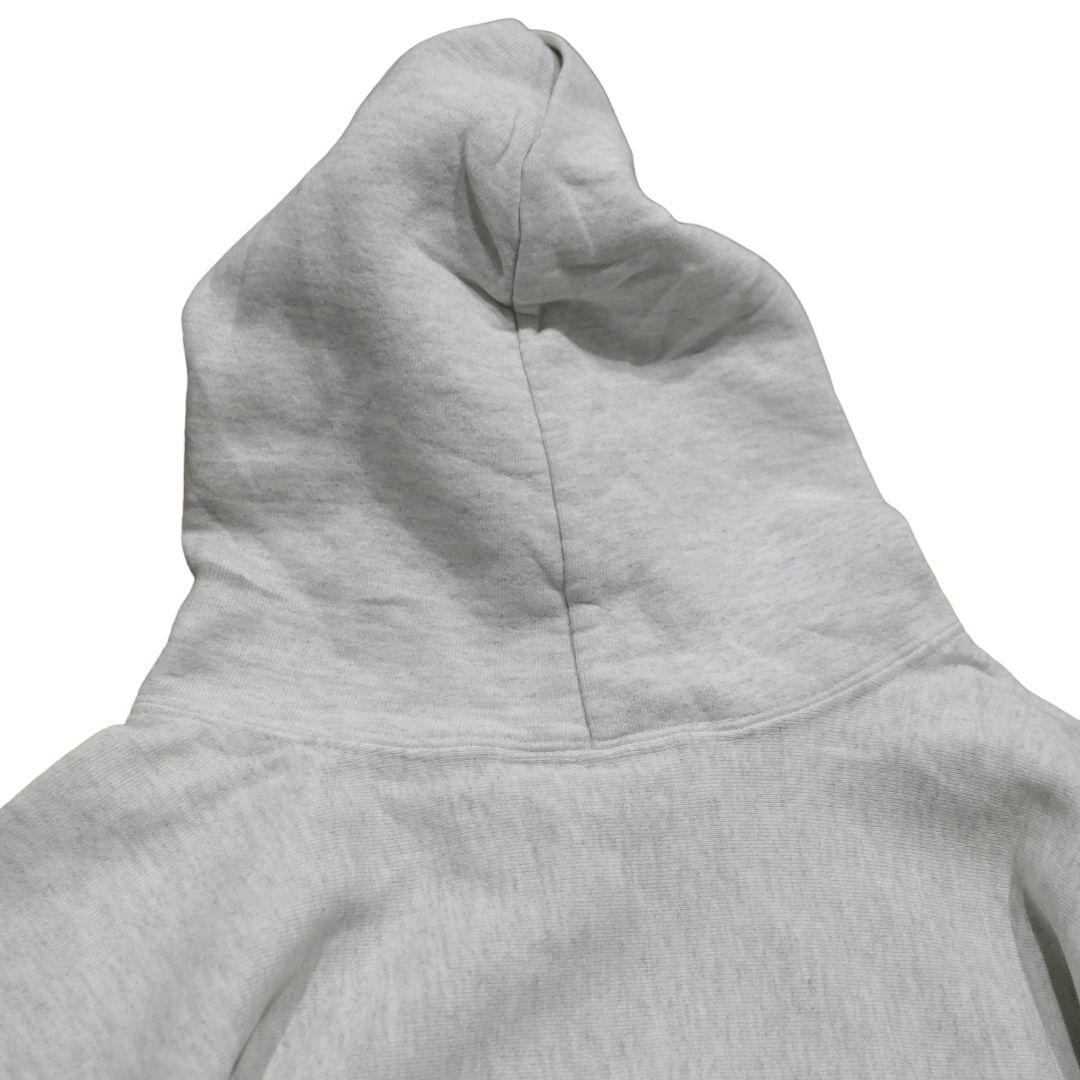VINTAGE 90s XL Reverse Weave Type Hoodie -GRAY BEAR-