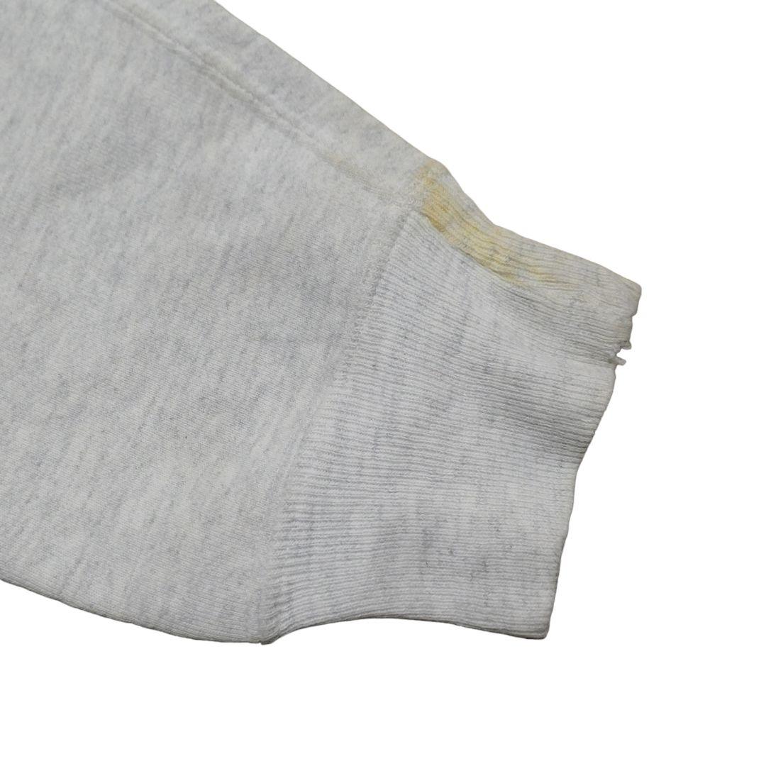VINTAGE 90s XL Reverse Weave Type Hoodie -GRAY BEAR-