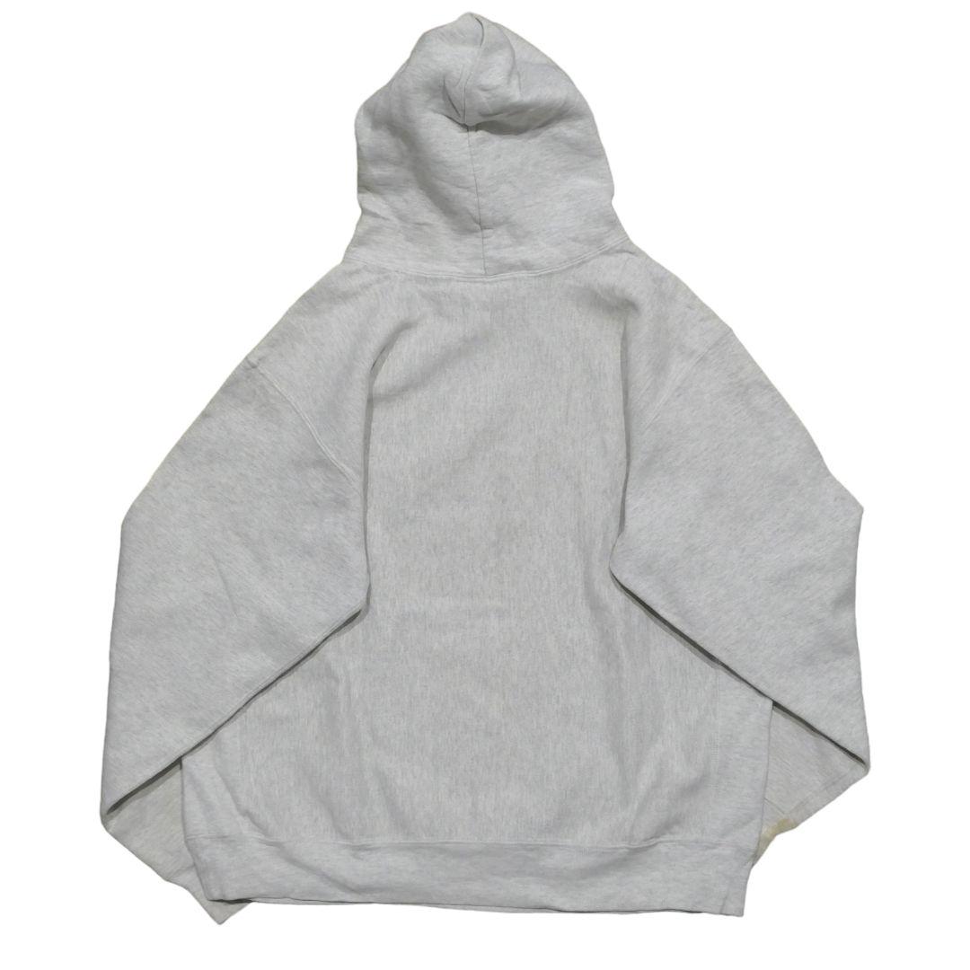 VINTAGE 90s XL Reverse Weave Type Hoodie -GRAY BEAR-