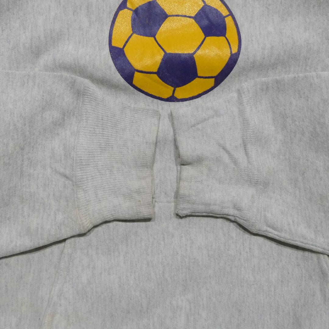 VINTAGE 90s XL Reverse Weave Type Hoodie -GRAY BEAR-