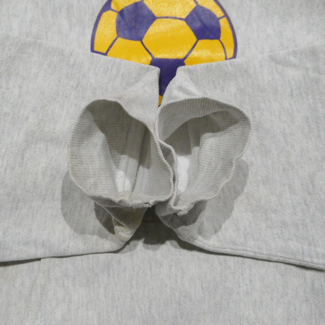 VINTAGE 90s XL Reverse Weave Type Hoodie -GRAY BEAR-