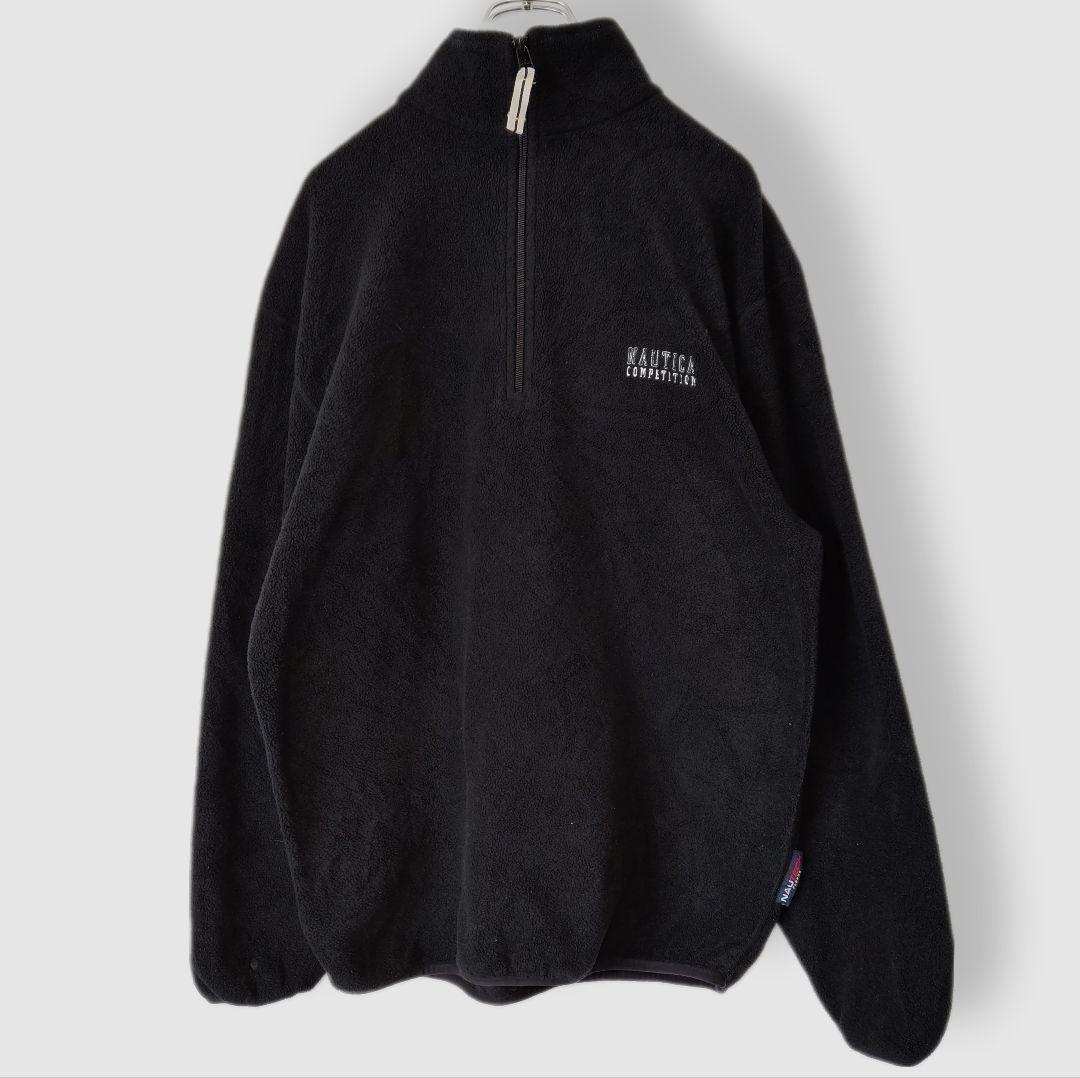 [NAUTICA] 90's half zip fleece jacket, made in U.S.A