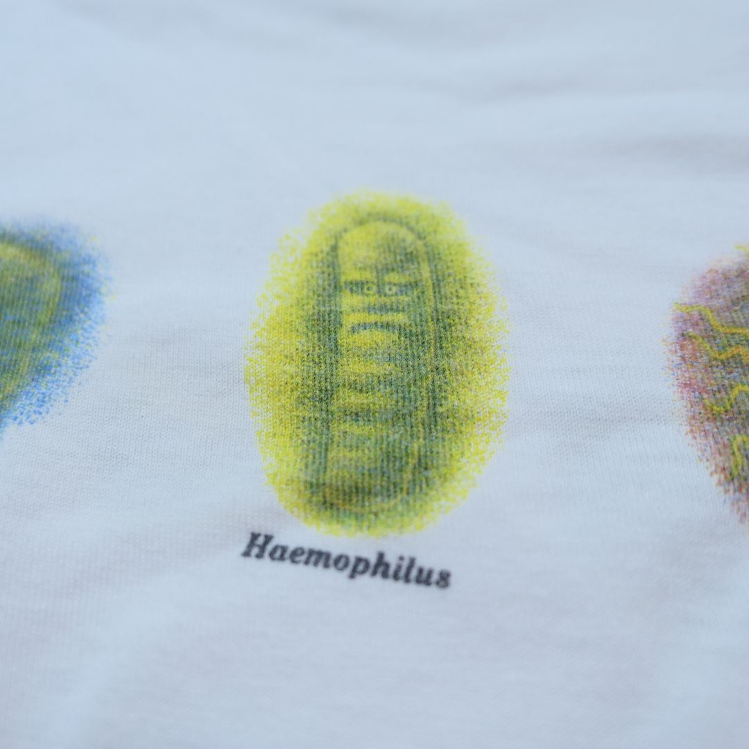 VINTAGE 90s XL Promotion Tee "Bacteria" -BAYER-