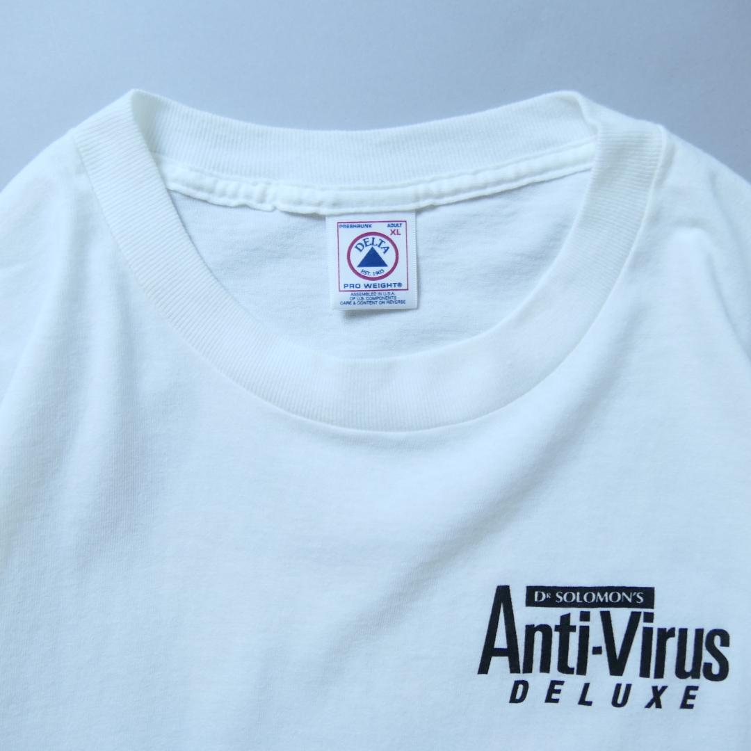 VINTAGE 90s XL Promotion Tee -Anti Virus DELUX-