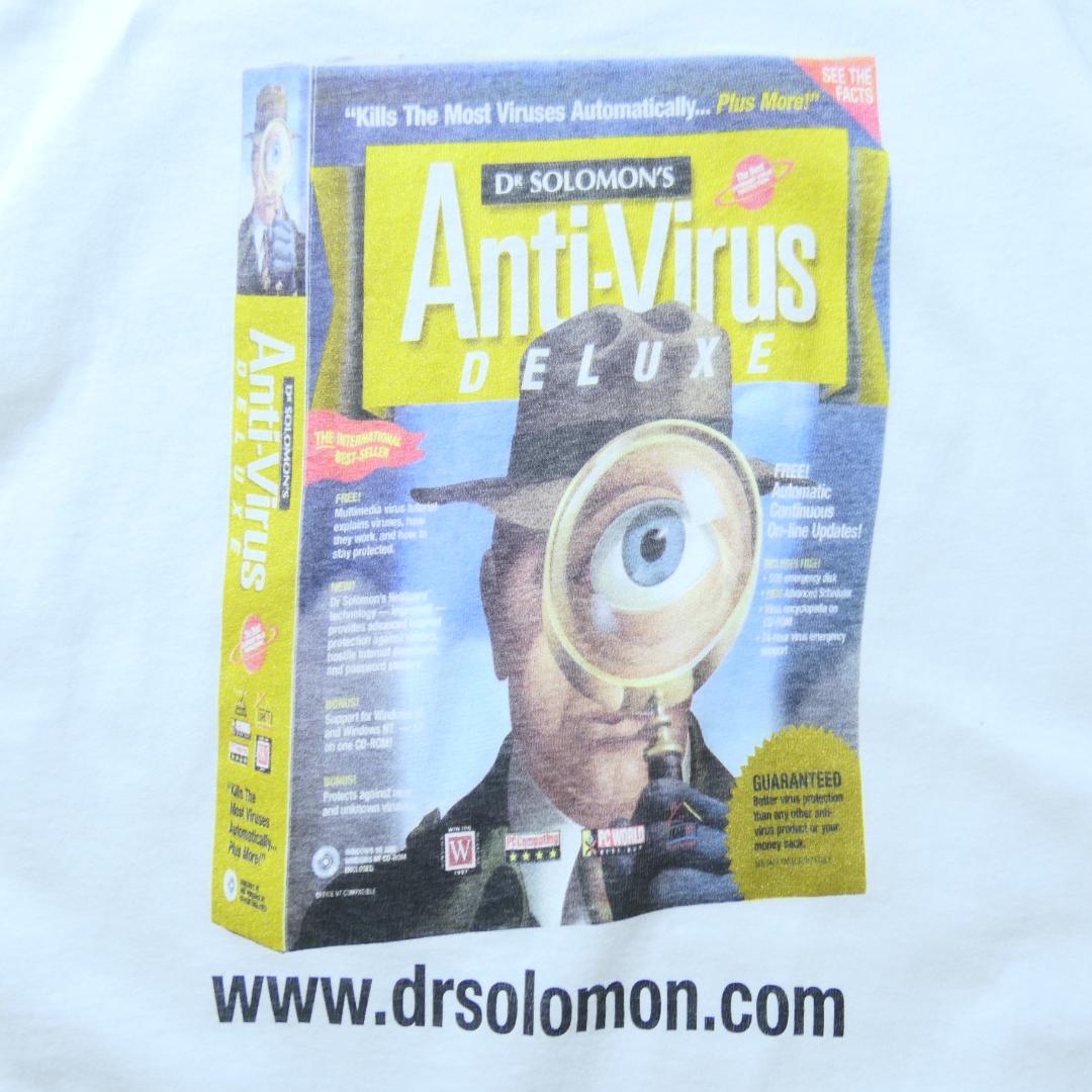 VINTAGE 90s XL Promotion Tee -Anti Virus DELUX-