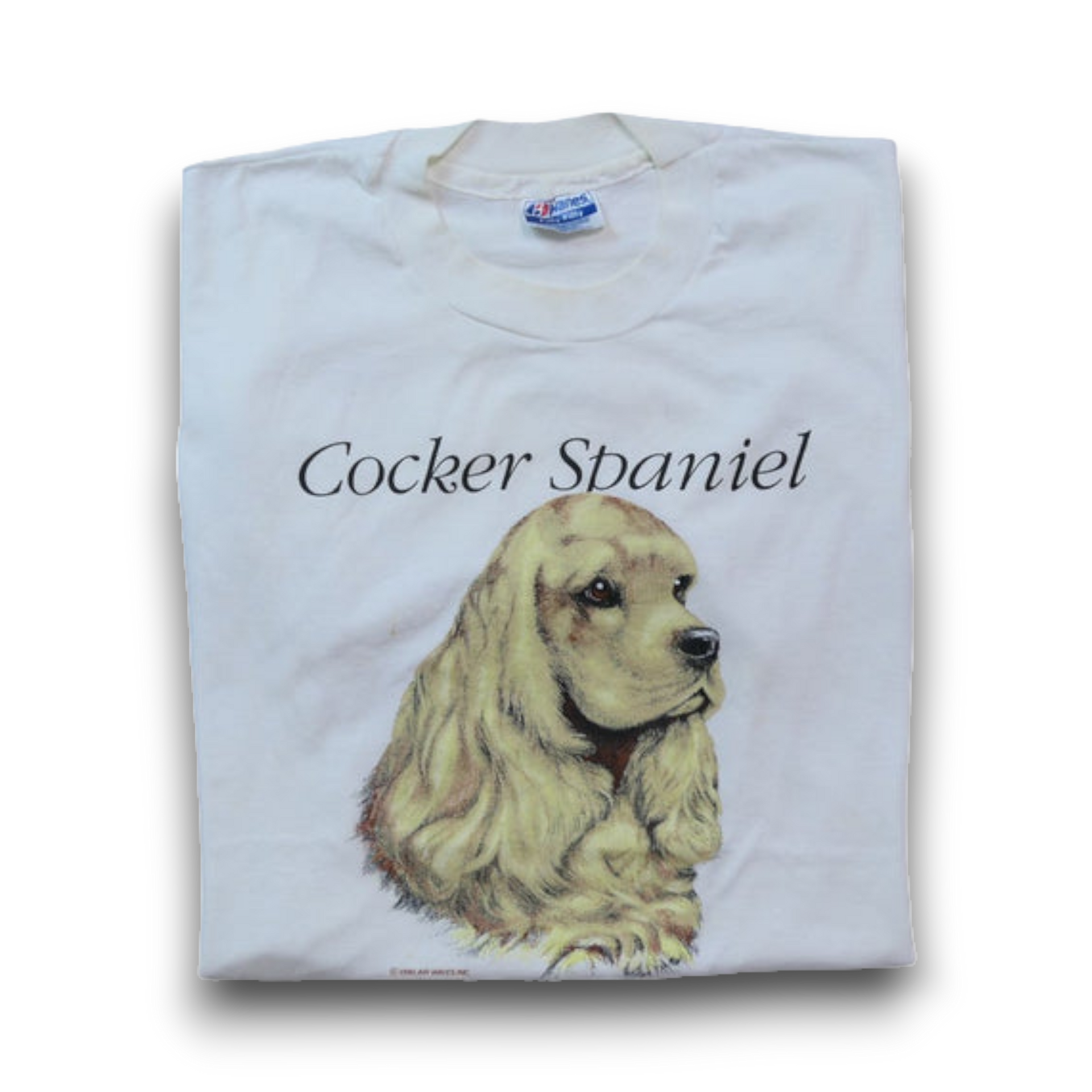 洒落◎ コッカースパニエル Tシャツ 90s 犬 ビンテージ アート USA製 洒落◎ コッカースパニエル Tシャツ 90s 犬 ビンテージ アート USA製