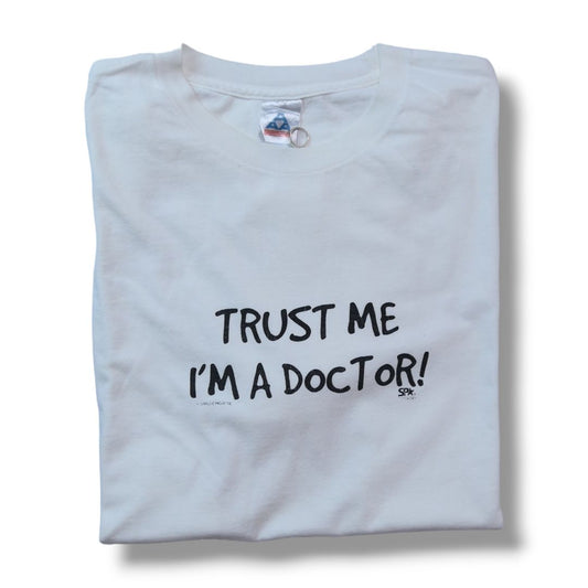 VINTAGE 90-00s L Message Tee -TRUST ME I'M A DOCTOR-