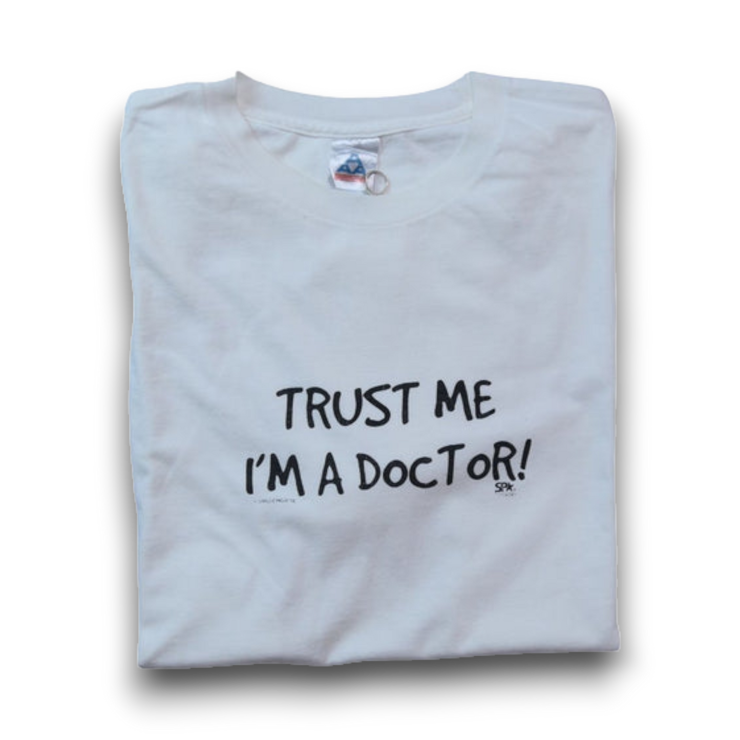 VINTAGE 90-00s L Message Tee -TRUST ME I'M A DOCTOR-