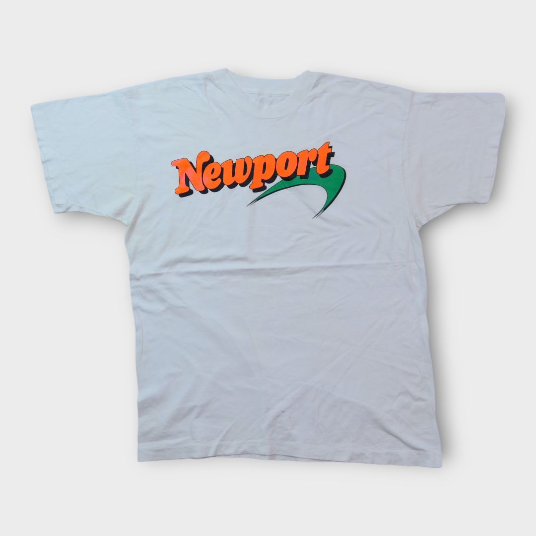 VINTAGE 90s L-XL Promotion Tee -Newport-
