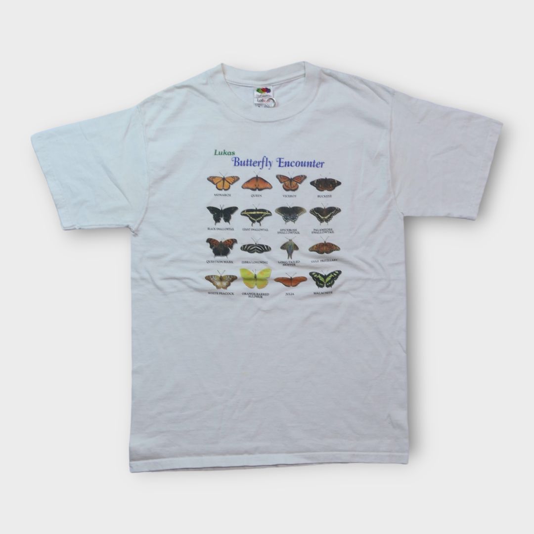 VINTAGE 90-00s M Promotion Tee "butterfly" -LUKAS-