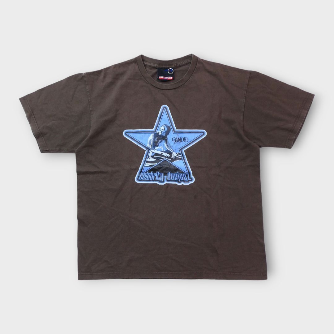 VINTAGE 90s L Promotion Tee "Mahatma Gandhi" -Technics-