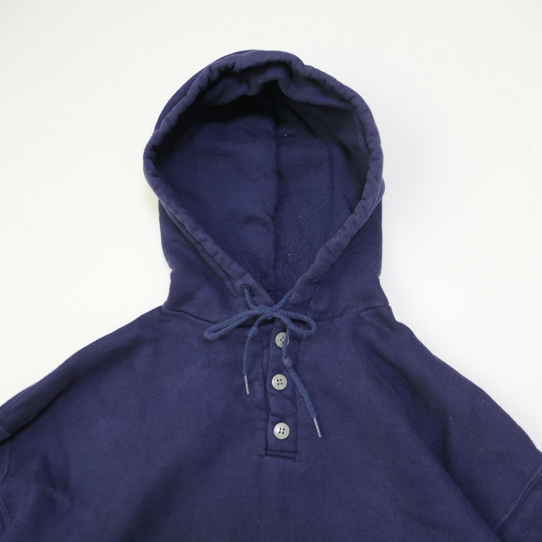 VINTAGE 80s XL Henry Neck Hoodie -L.L.Bean × Russell Athletic-