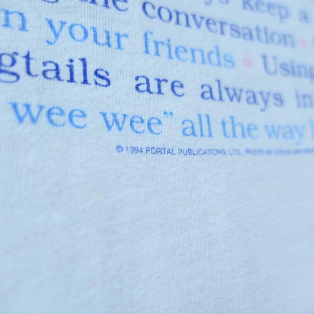 VINTAGE 90s M Animal Tee "PIG" -PORTAL PUBLICATIONS-