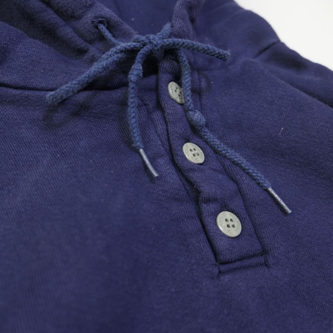 VINTAGE 80s XL Henry Neck Hoodie -L.L.Bean × Russell Athletic-