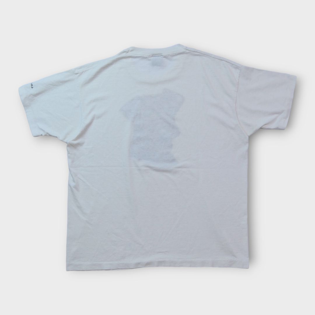 VINTAGE 90s Dog Print Tee "schnauzer" -FAMOUS FIDO'S SUNWEAR-