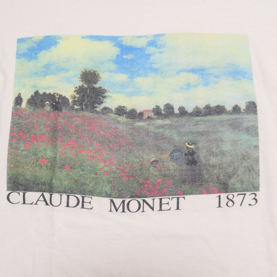 VINTAGE 90s L Art Tee "Poppy Field" -Claude Monet-