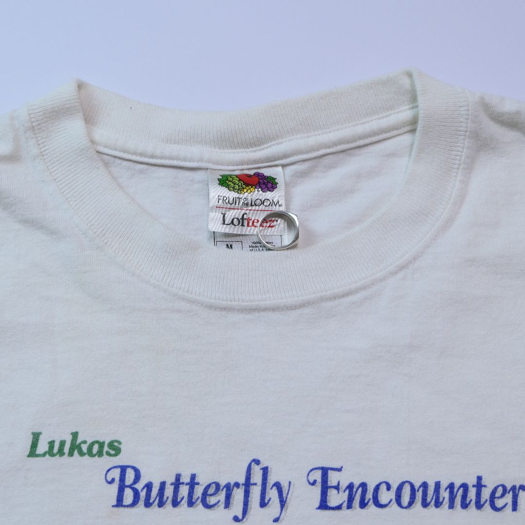 VINTAGE 90-00s M Promotion Tee "butterfly" -LUKAS-