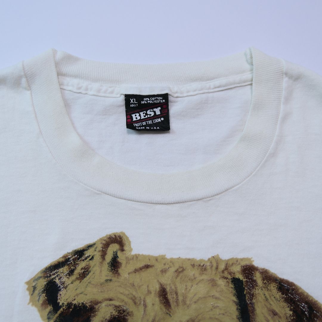 VINTAGE 90s Dog Print Tee "schnauzer" -FAMOUS FIDO'S SUNWEAR-