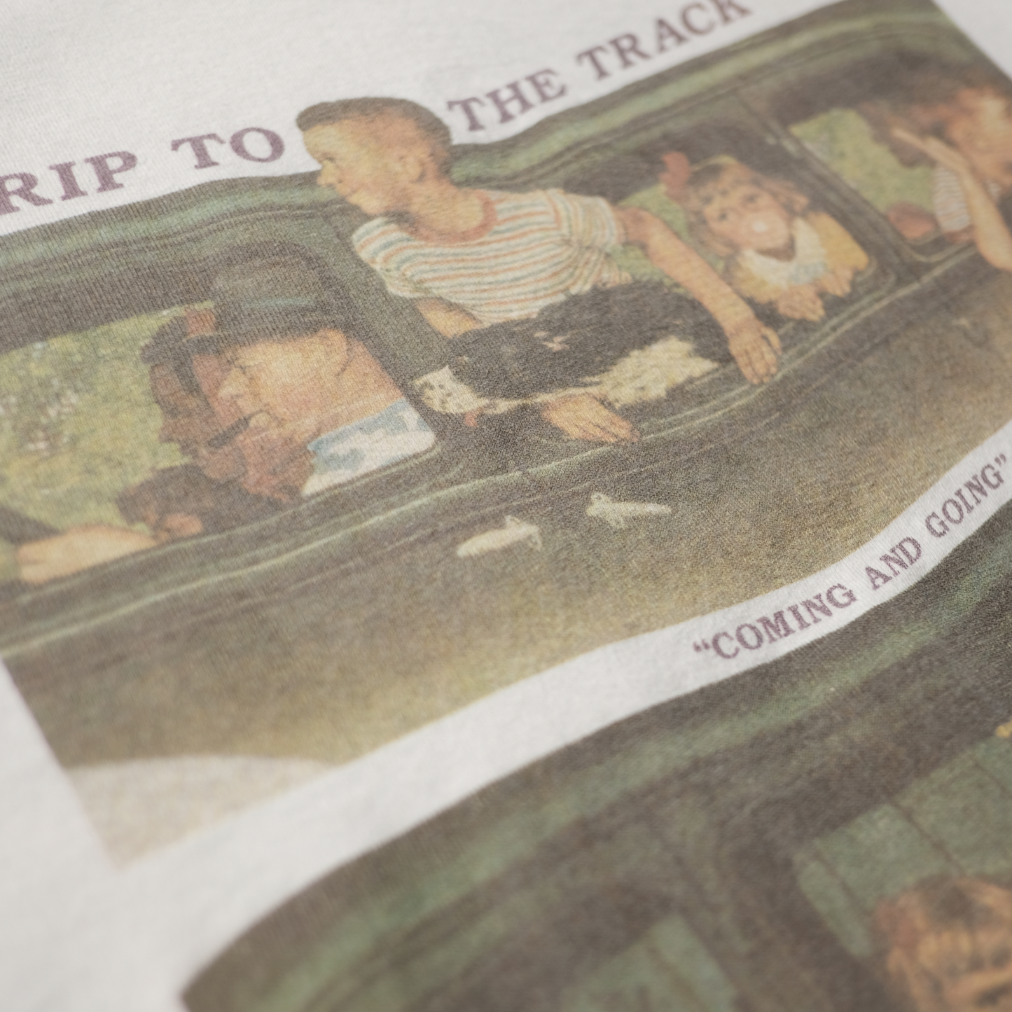 90s L/S Art Tee "going and coming" -Norman Rockwell-