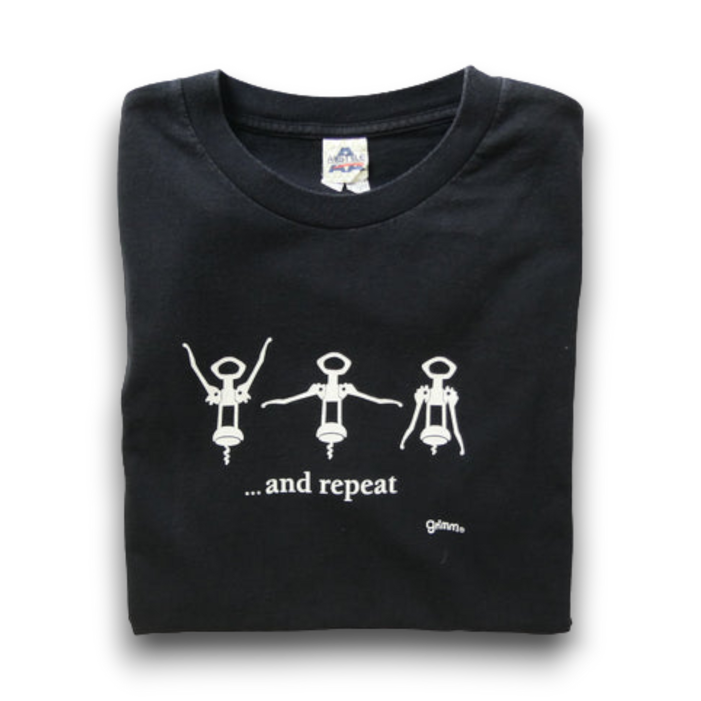 VINTAGE 00s L-XL Message Tee -... and repeat-