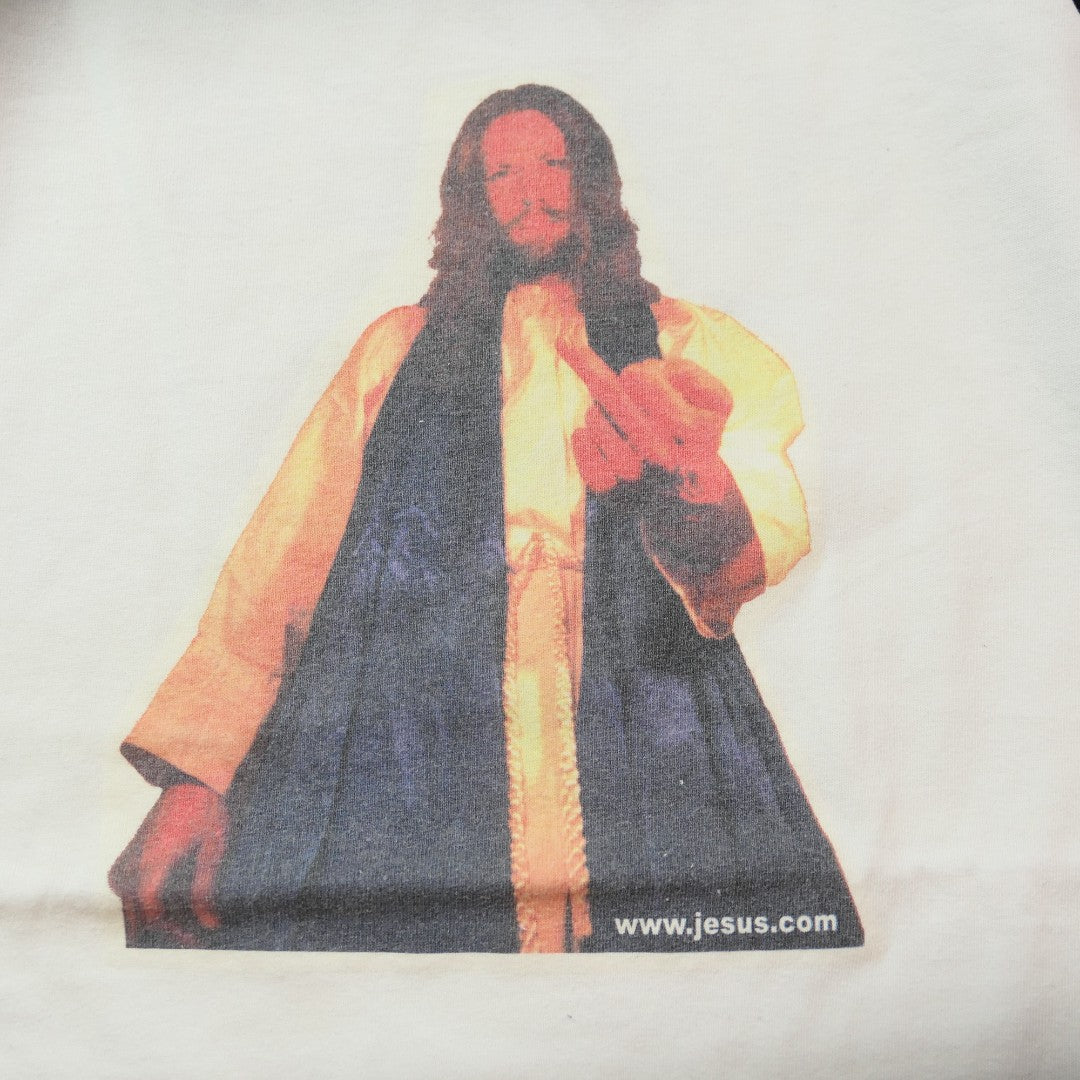 VINTAGE 90s XL Raglan Sleeves Message Tee -JESUS HATES YOU-