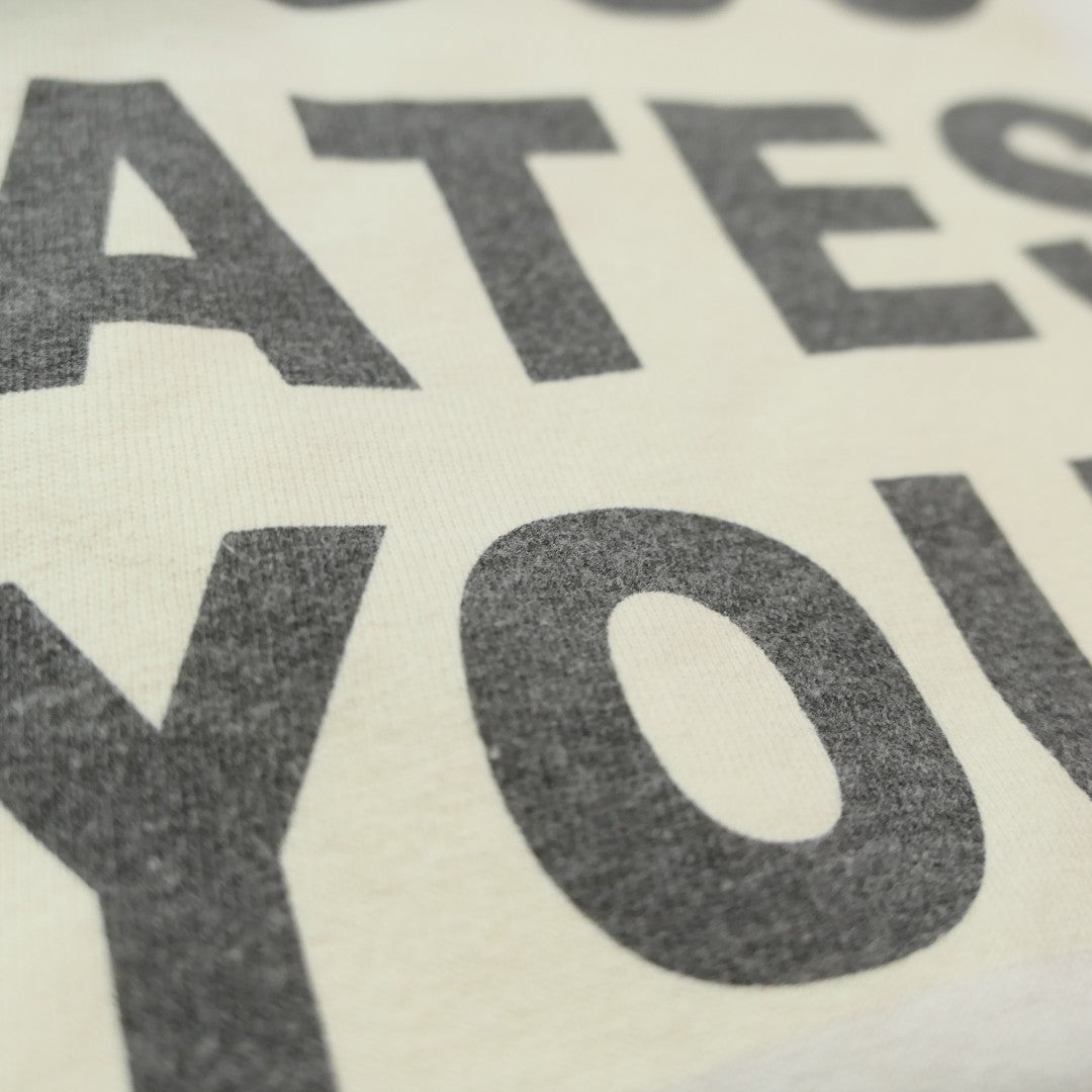 VINTAGE 90s XL Raglan Sleeves Message Tee -JESUS HATES YOU-
