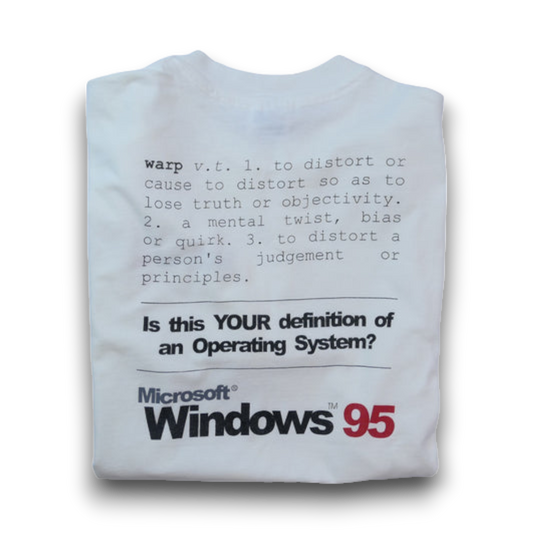 VINTAGE 90s L-XL Promotion Tee "Windows95" -Microsoft-