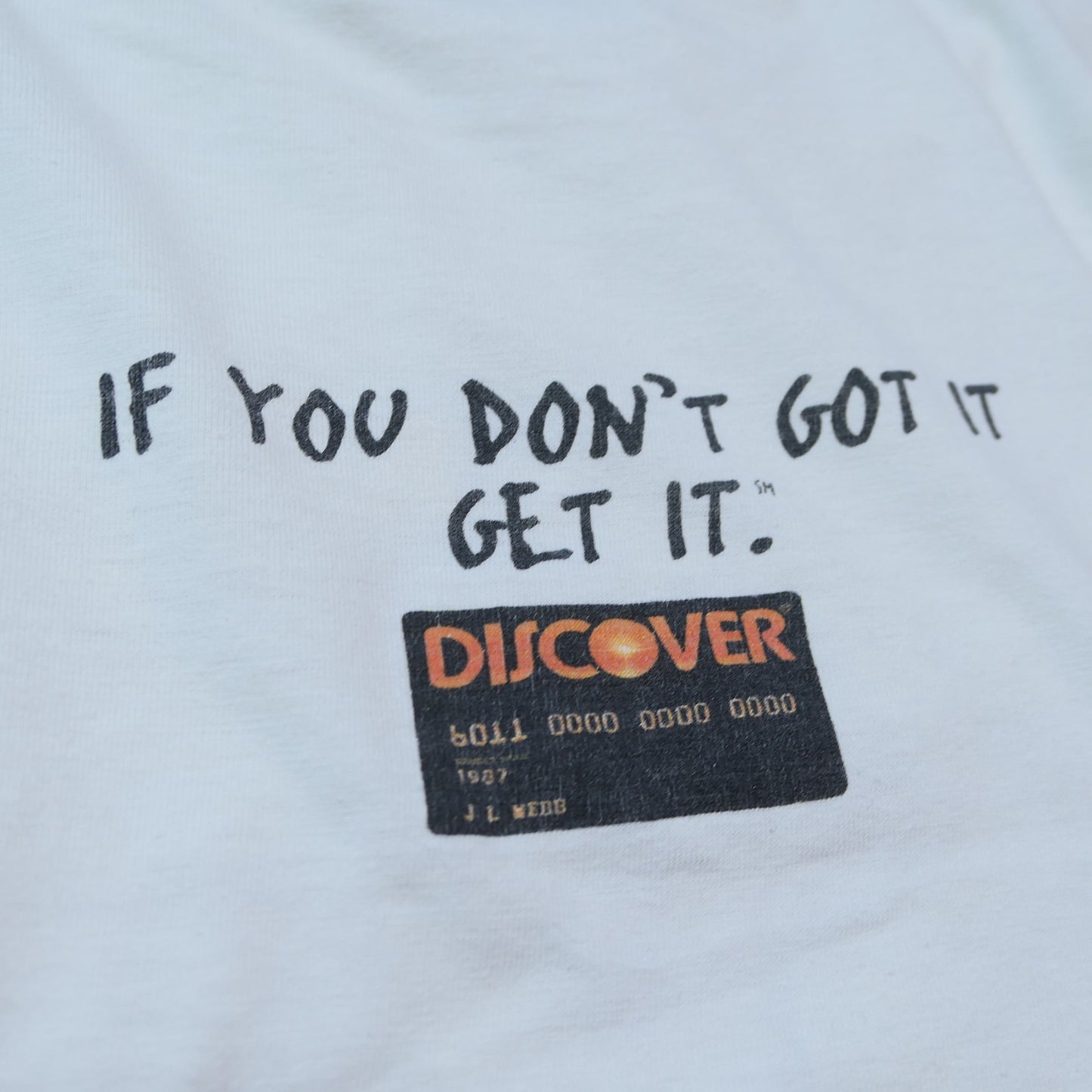VINTAGE 90s XL Promotion Tee -DISCOVER CARD-