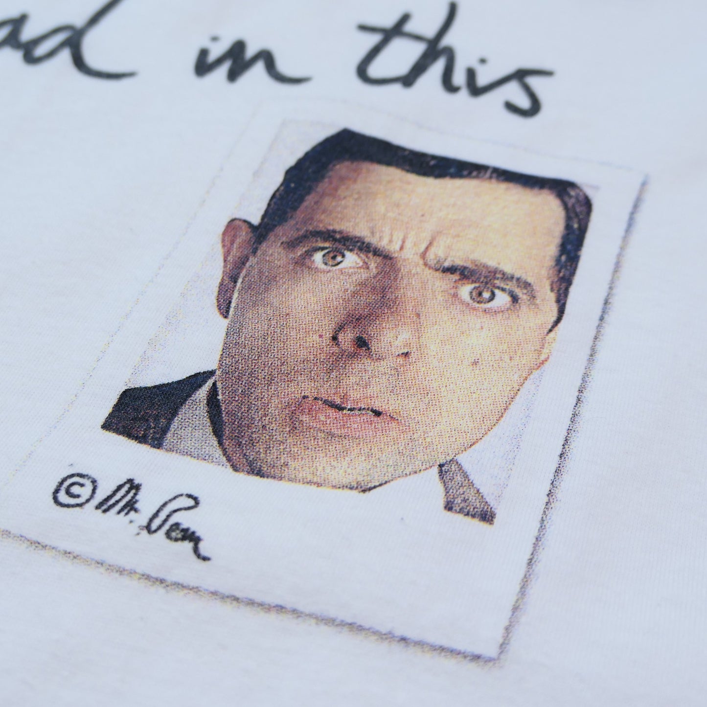 VINTAGE 90s XL Message Tee -Mr.Bean-