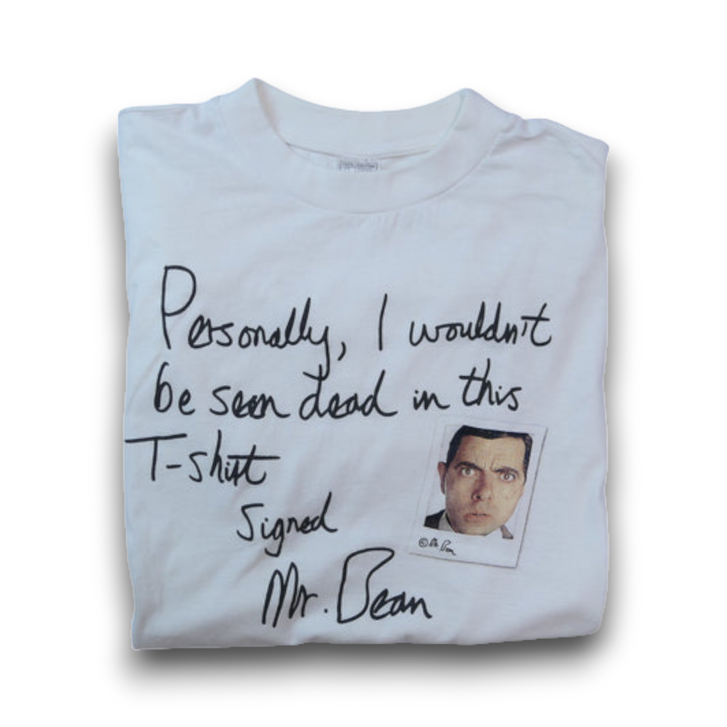 VINTAGE 90s XL Message Tee -Mr.Bean-