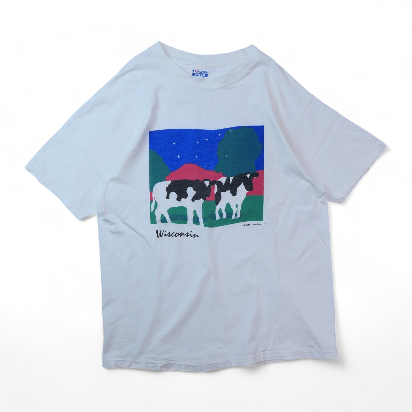 VINTAGE 80s XL Art Tee "Woody Jackson"