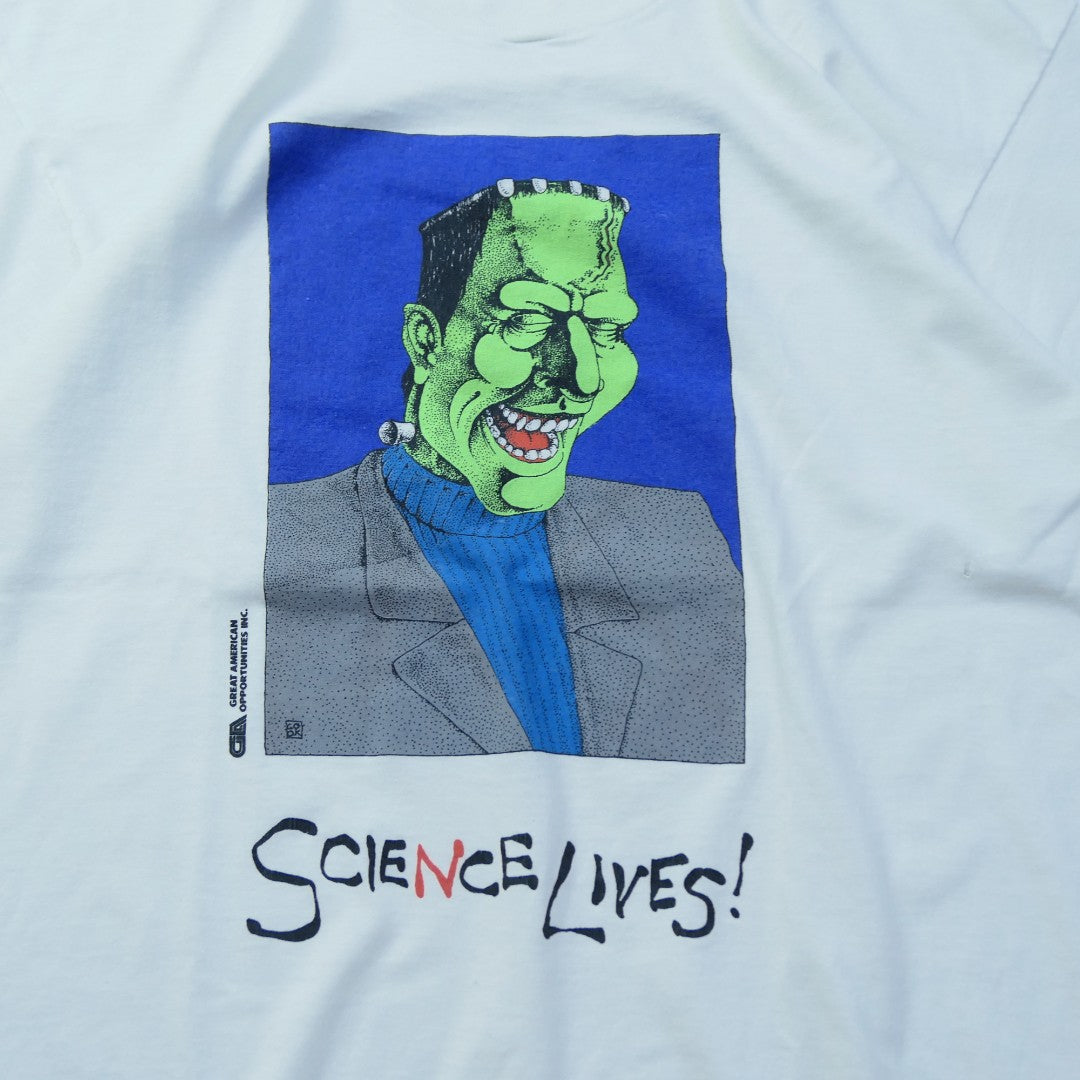 VINTAGE 90s L-XL Art Tee -Frankenstein-