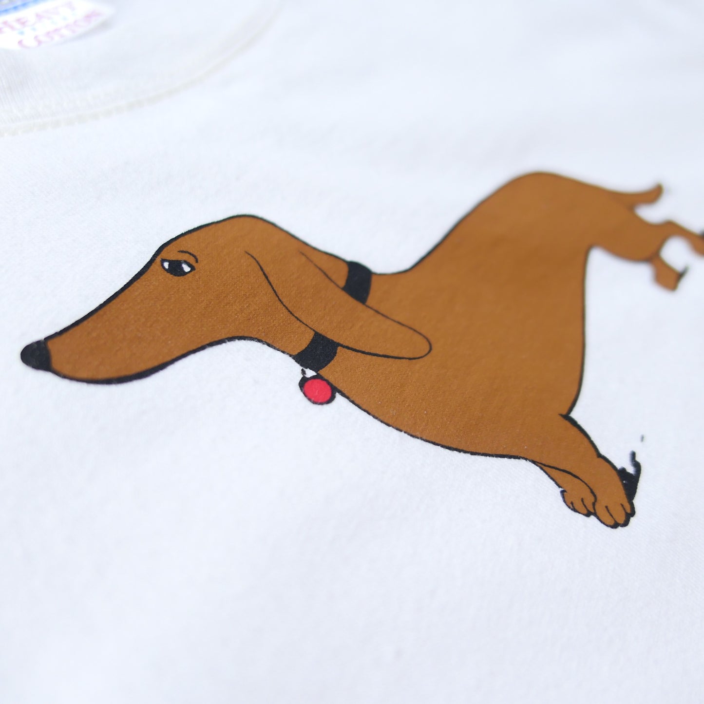 VINTAGE 90-00s L Dog Tee -dachshund-