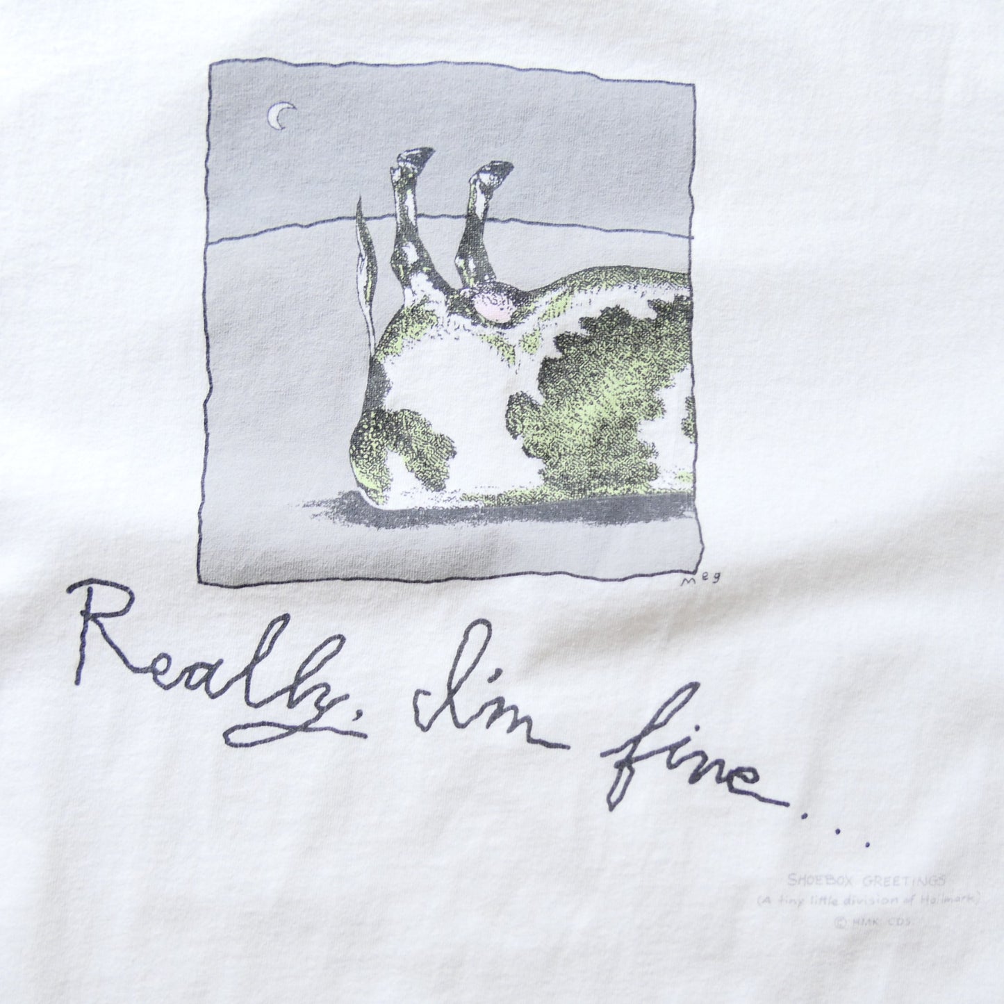 VINTAGE 90s L-XL Art Tee -Shoebox greetings-