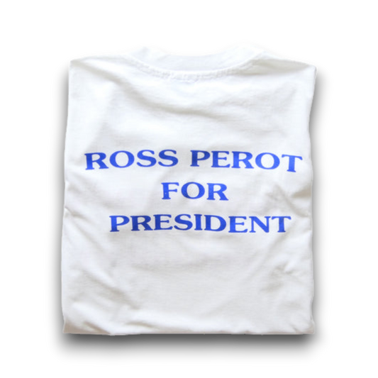 VINTAGE 80-90s XL Message Tee -ROSS PEROT-