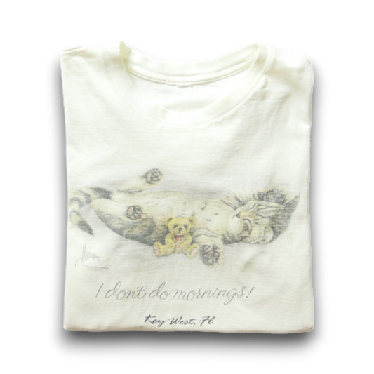 VINTAGE 90-00s M Cat Tee -Bob Harrison-